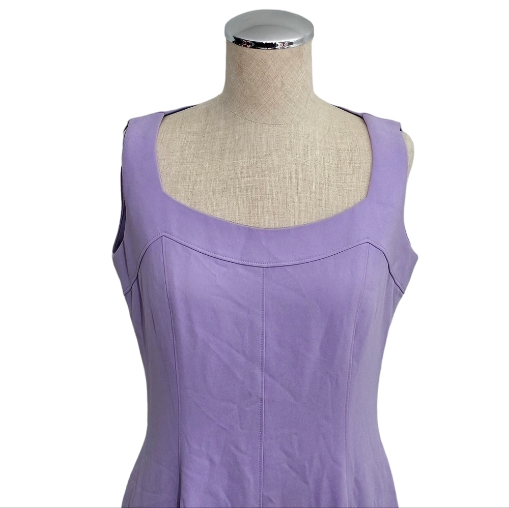 Ross Mayer Lilac Pleated Mini Dress Size 4 - Picture 5 of 12